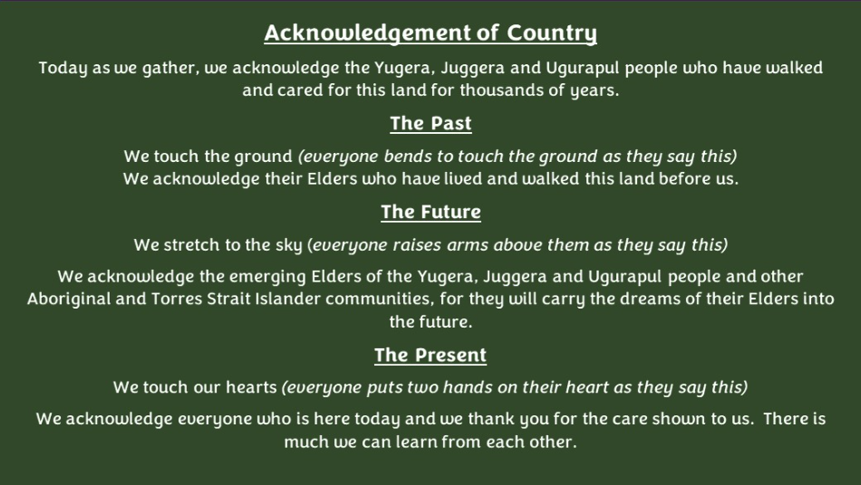 Acknowledgement of Country