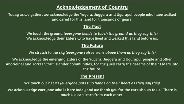 Acknowledgement of Country